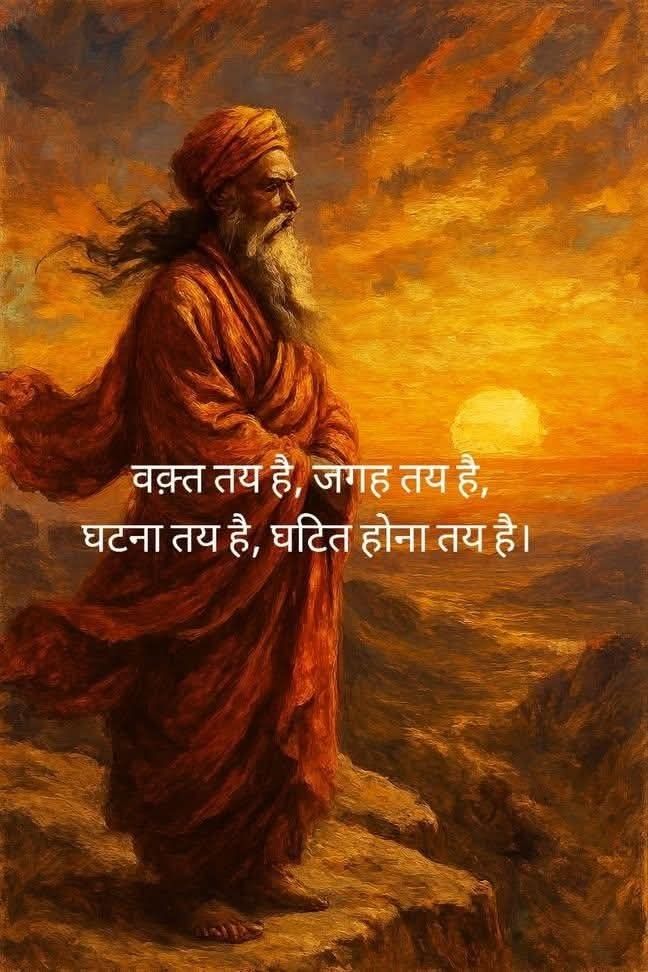 वक़्त तय है, जगह तय है, ..!!
घटना तय है, घटित होना तय है ..!!
यही सत्य है ...!!