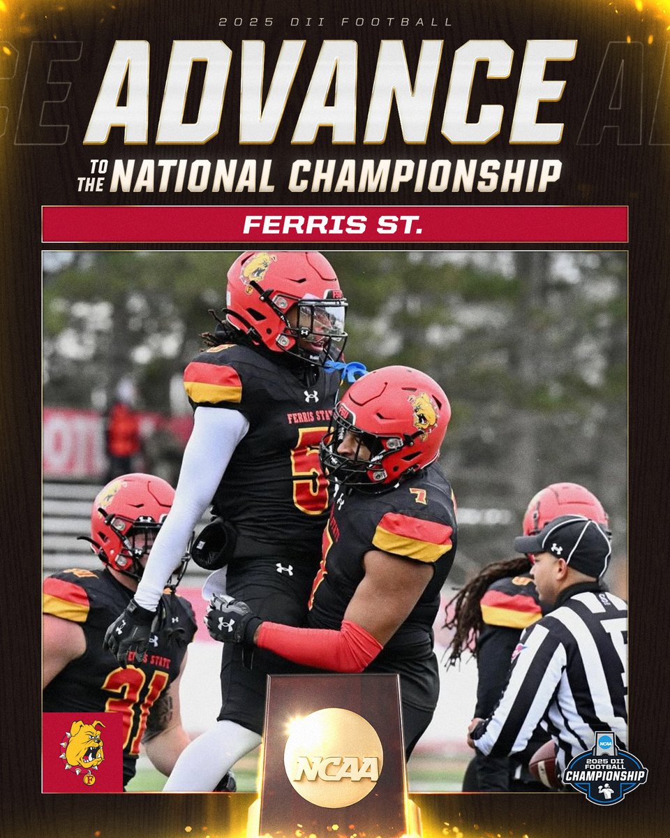 NCAADII's tweet image. SEE YOU IN TEXAS @ferrisathletics 🔥 

#MakeItYours | #D2FB