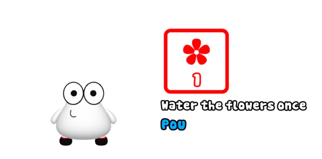 cutreeee's tweet photo. Achievement! Water the flowers once ^_^ #pou3d #pou2 #pou https://t.co/l7TbUN4iLY https://t.co/7RhH8ohpCz