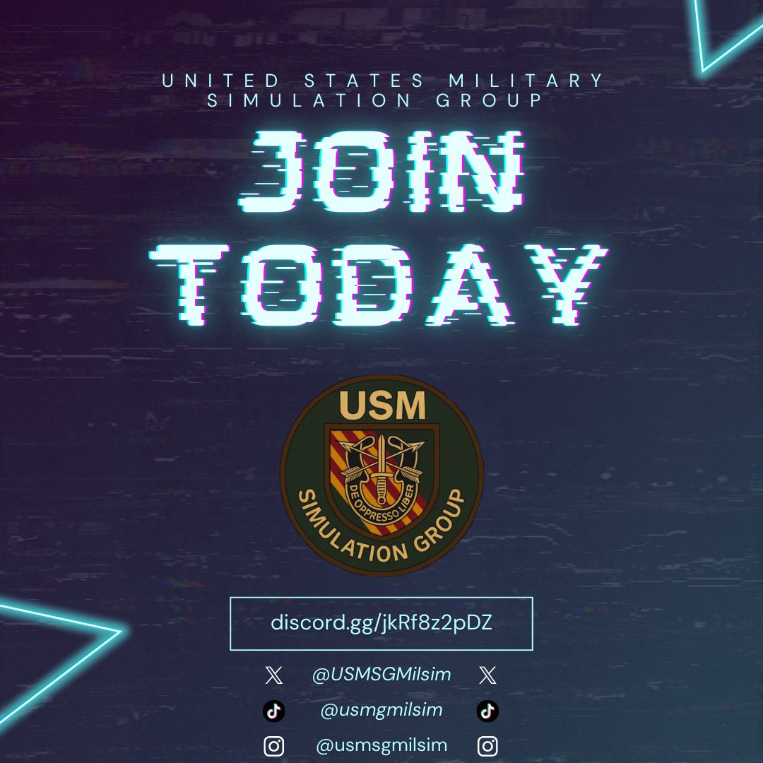 USMSGMilsim's tweet photo. 🪖 United States Military Simulation Group
⚔️ Discipline  🎯 Teamwork  🎮 Realism

Step beyond casual play, enter the battlefield with a Milsim built on order, tactics, and immersion.

In #BF6 we don’t just fight… we operate as soldiers.

@MilsimNews @MilActionNews @MilsimUnits https://t.co/1LRNpmcYvO