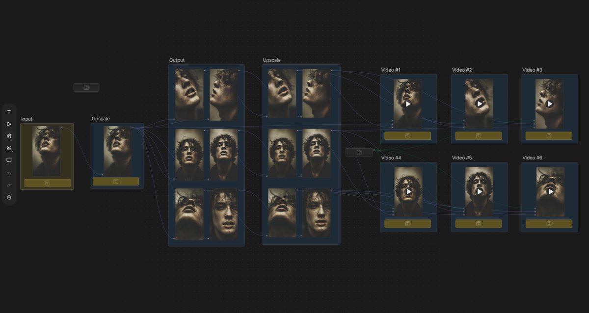 Freepik Spaces node graph