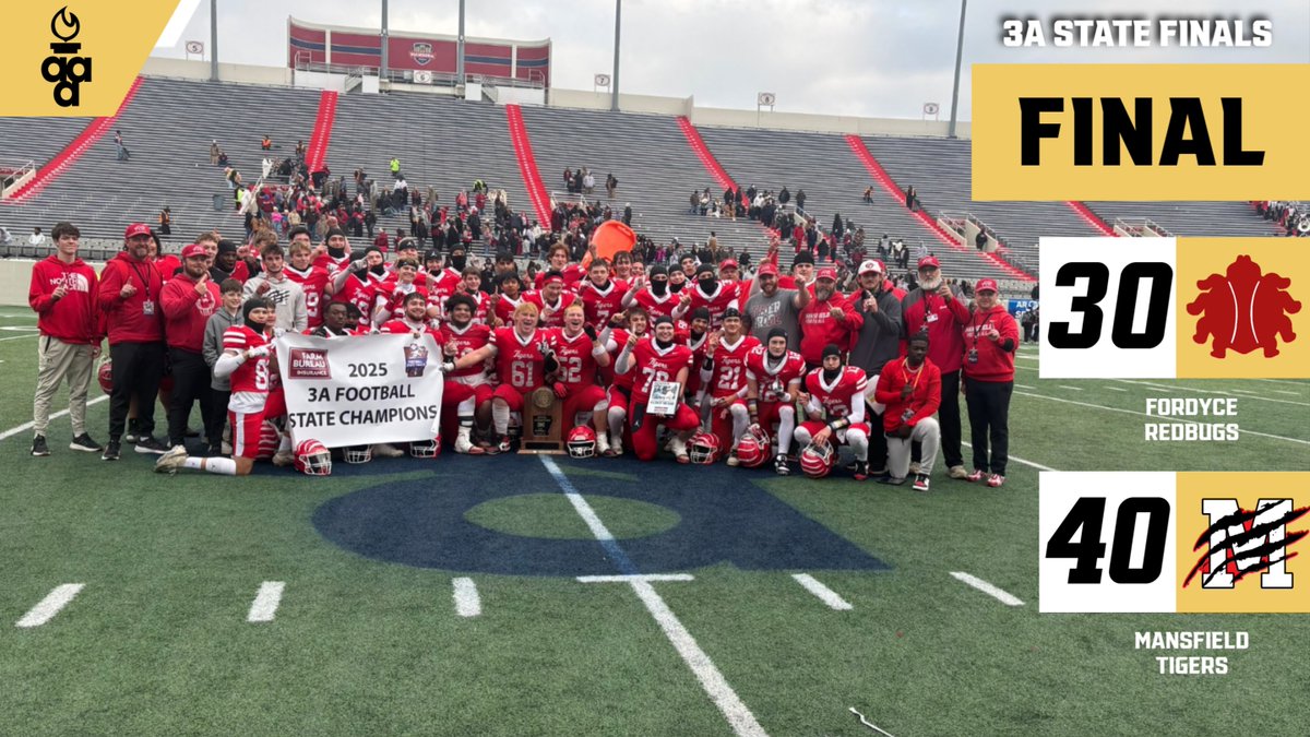 Mansfield runs for a state championship game record 489 yards, 321 from MVP Andrew Burton, as the Tigers win the first football championship in school history!