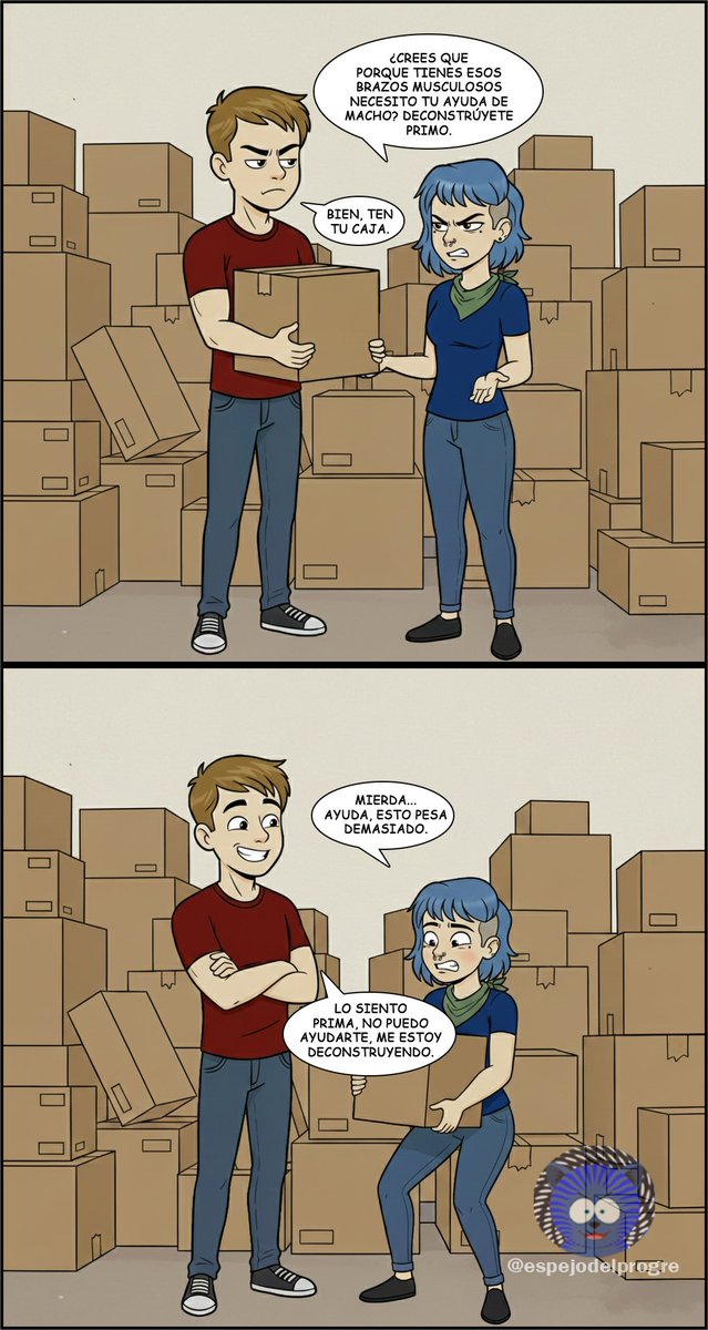 Y recuerden, si la chica tiene el cabello pintado de algún color del arcoíris mejor no la ayuden, igual de cualquier forma serás el villano. 

#feminismo #meme #humor