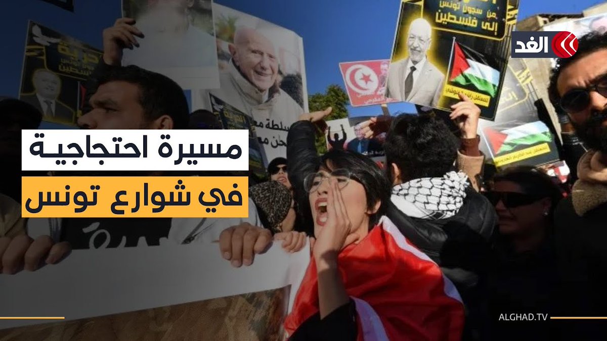 مسيرة احتجاجية وسط العاصمة التونسية للمطالبة بالإفراج عن المعتقلين السياسيين 