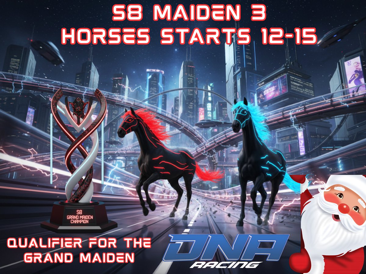 we at <a href="/DNARacing2023/">DNA Racing</a>  has 3 legs to their Maiden Series tournament each season
horse, bike and car
we are on the final tourney before the grand maiden championship
on <a href="/0xPolygon/">Polygon | POL</a> 
played by #Web3Gaming players everywhere
#HorseRacing
join us #CryptoTwitter