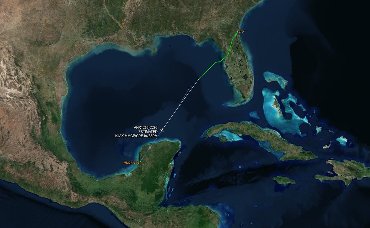 prefix64's tweet image. Mexico Navy | ANX-1255 | #0D08B5
CASA C-295W
Jacksonville (KJAX) 🇺🇸 -&amp;gt; Campeche (MMCP) 🇲🇽