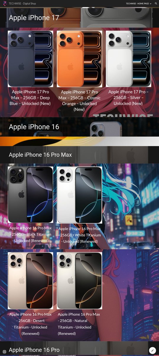TechWise100's tweet photo. ⚡📱 SHOP TECHWISE TODAY 📱⚡  
Unlocked phones. No contracts. No carrier games.  
Upgrade your next device the smart way.  

https://t.co/ExSdwtDIOG  

#TECHWISE #UnlockedTech #ShopSmart #Apple #iPhone https://t.co/broA2PNm4x