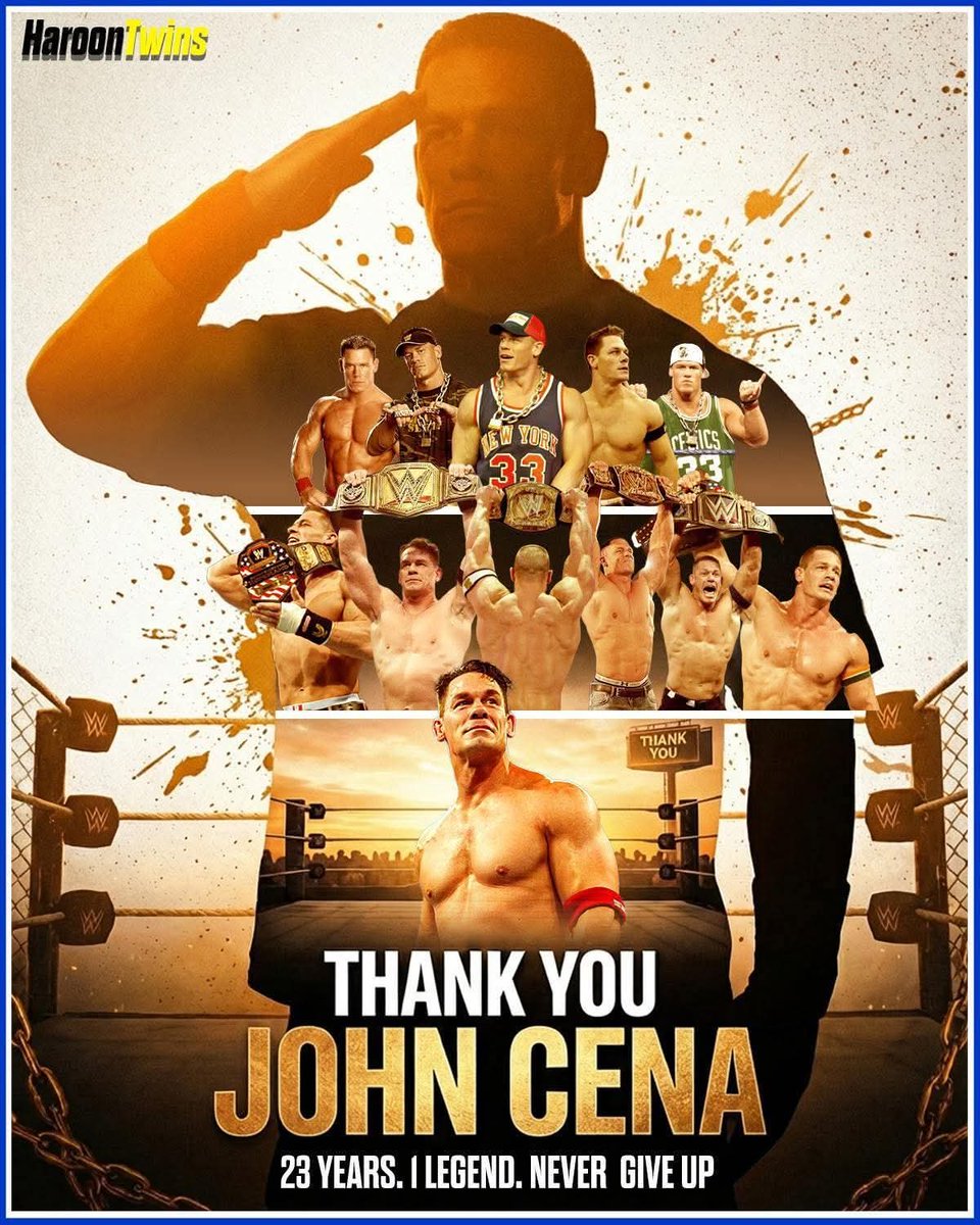 ChrisHart_AVFC's tweet photo. #ThankYouCena #WWE
The End of the era John Cena stepped into the WWE ring for the last time
John Cena vs Gunther at Saturday Night's Main Event https://t.co/qmD5nYar7i