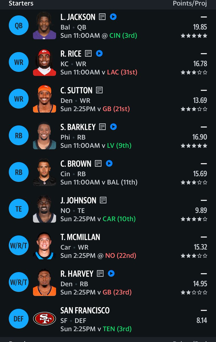 daveHol10's tweet photo. @DhananiZain I just win tomorrow! 

Who would you start? Full ppr https://t.co/KKUvL5OYir