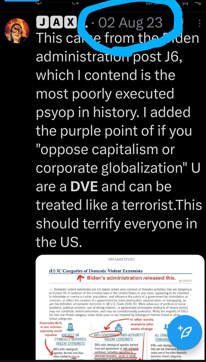 After the psyop known as J6, I have posted over and over again about policy Biden put through, specifically saying anti capitalism will not be tolerated. 

Here's Lee Camp reporting that the FBI is actively going after anti-capitalists.  

TY, Biden. 😡

youtu.be/F6DTEnyD3fQ?si…