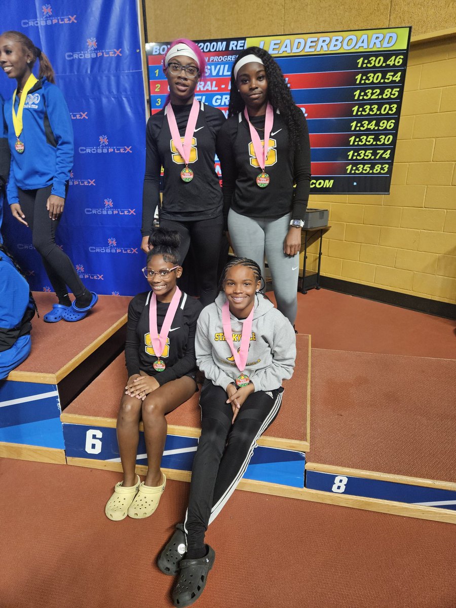 1,050 athletes from MS and AL competed at the Holiday Invitational Indoor T&amp;F Meet in Birmingham today. Our Boys 4x200 relay team won a medal by finishing 5th and the Girls team also won a medal by finishing 6th! <a href="/STKJackets/">Jacket Athletics</a>