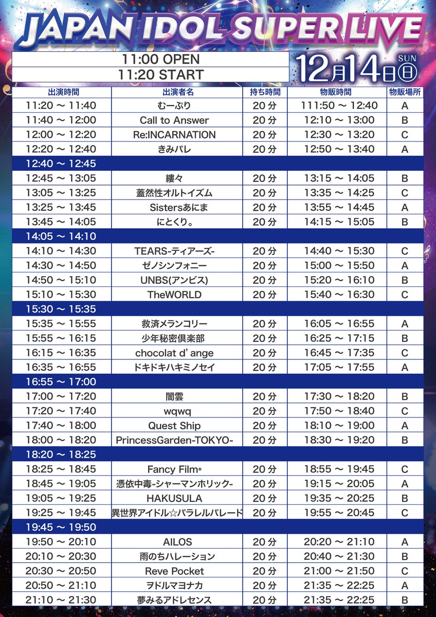 本日ははこちら！！ SUPERNOVA KAWASAKI公演！！ ／ 「JAPAN IDOL