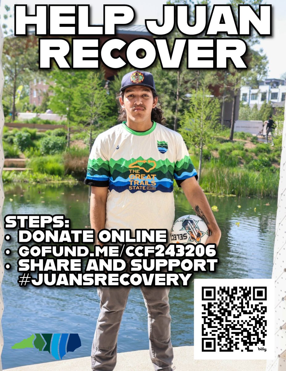 MTN2SEAFC's tweet photo. It's a long road to recovery. Juan has had surgery and is in physical therapy. Let's rally together to help offset the bills
#TrailFor Recovery
#m2sfc #TrailHawks #raleighnc #ncsoccer https://t.co/2Xljmbb2JM