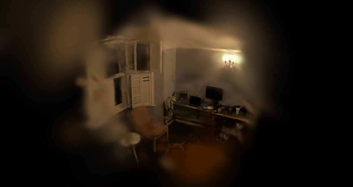 As far as I'm aware this is the very first gaussian Splat trained locally on Vision Pro