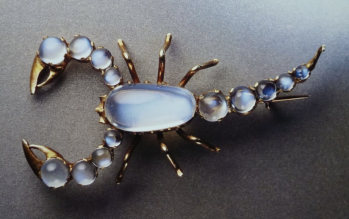 The scorpion made of moonstones