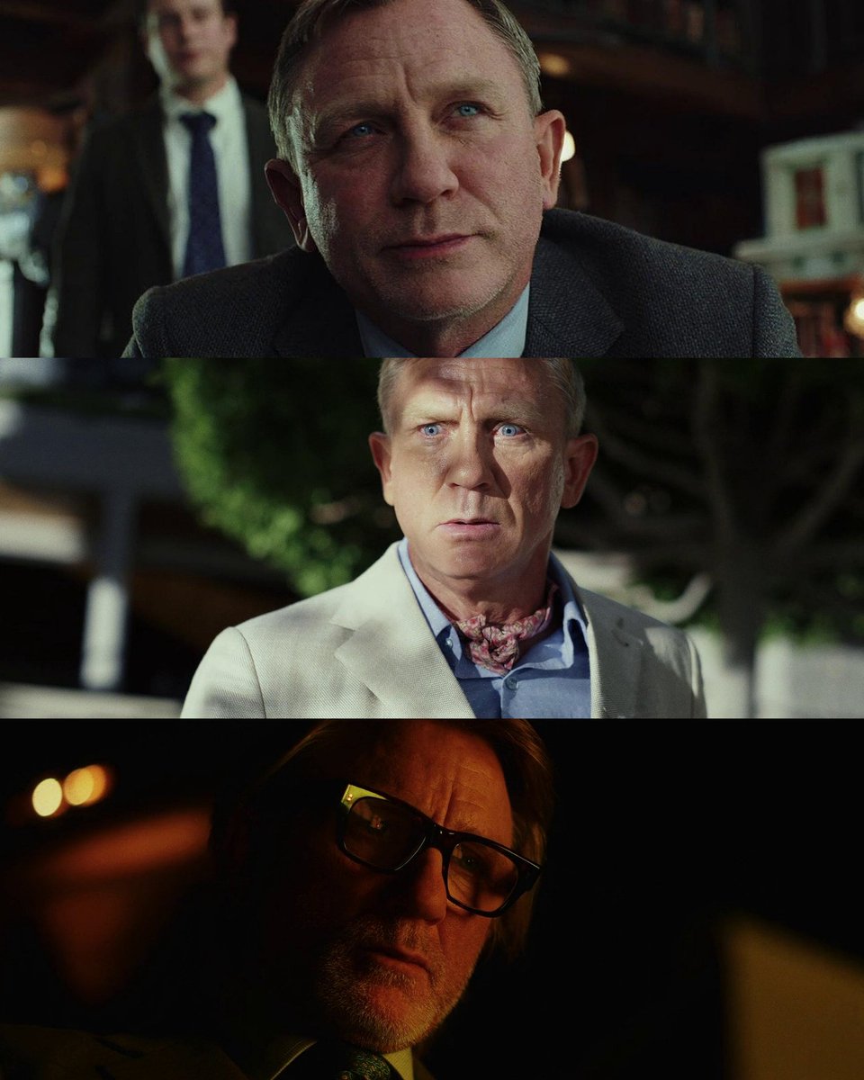 screenscaps's tweet image. daniel craig in 'knives out' trilogy