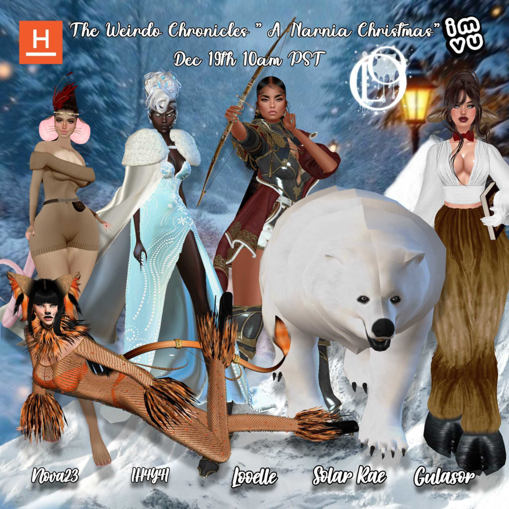 looelle_vu's tweet photo. Stepping through a wardrobe has never been this fun.
Bring your fantasy Winter look, grab your friends, and get ready to drop pics to be seen! Let the Weirdos be your guide on this adventure!

Don't forget to use the official hashtag #VUParty_ThroughTheWeirdrobe https://t.co/wzP1oLaQsN