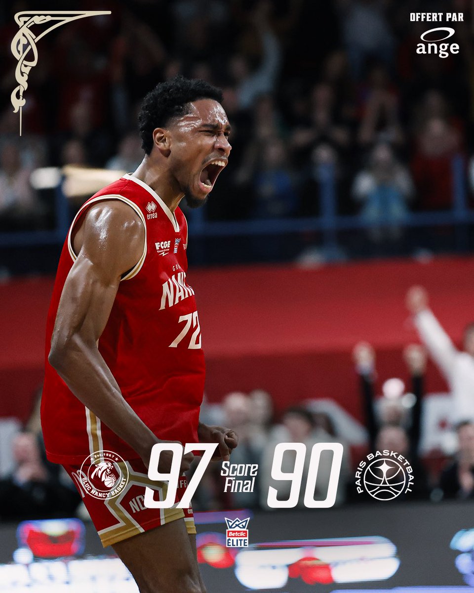 SLUCbasketNancy's tweet image. OUWWWWEEEEEEEEEEEEEEEEEEE 🔥🔥🔥

On a fait tomber le champion de France en titre !
Quel match 🤯

Le score vous est offert par Boulangerie Ange Laxou !

#GoSLUC