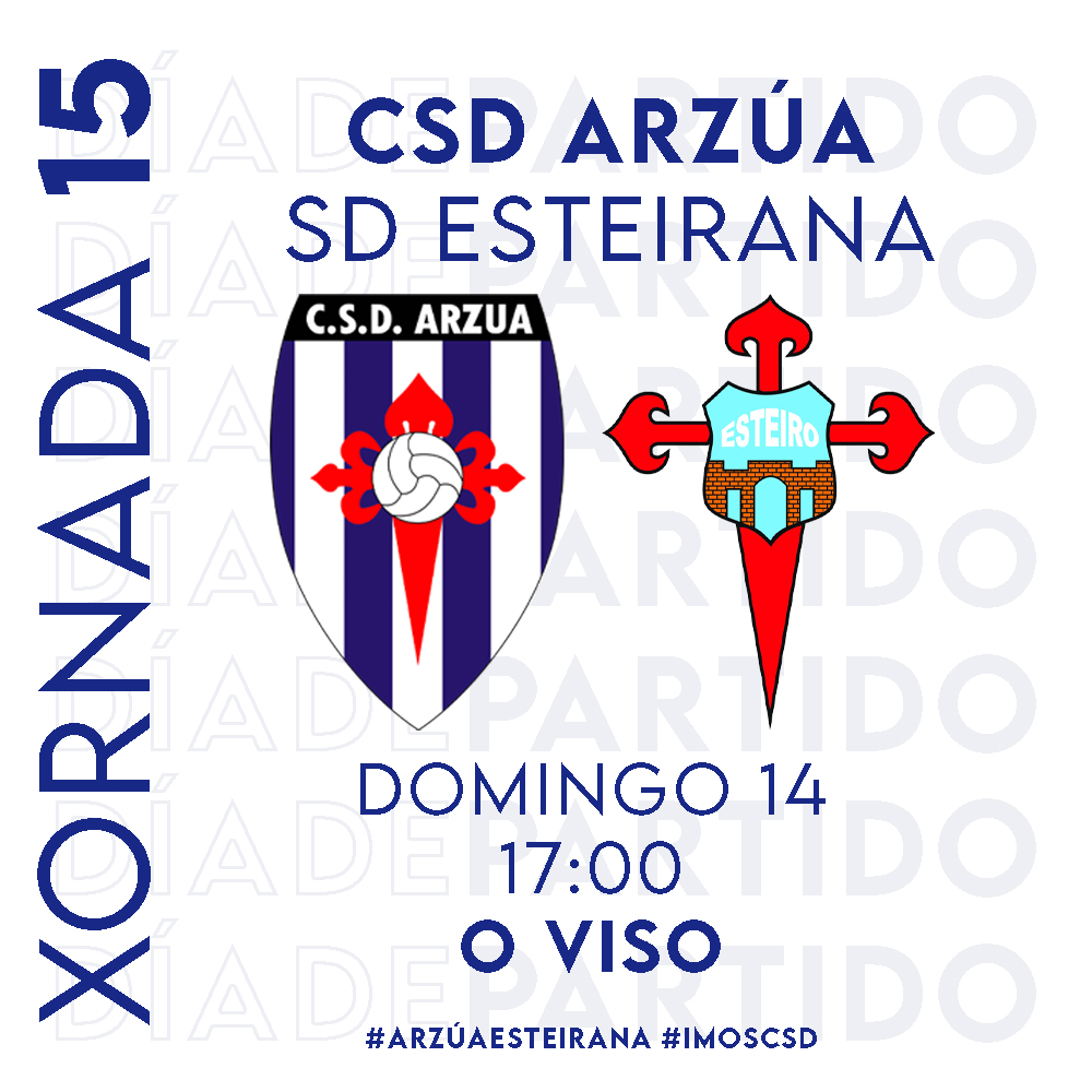 HOXE É DÍA DE PARTIDO! 

🏆 Primeira Futgal
🔢 Xornada 15
🆚 SD Esteirana
🕔 17:00
🏟️ O Viso
🧣 Bufandas, só hoxe, por 10 euros! 
🎫 Último día para mercar a lotería do CSD! 

#ArzúaEsteirana #ImosCSD
