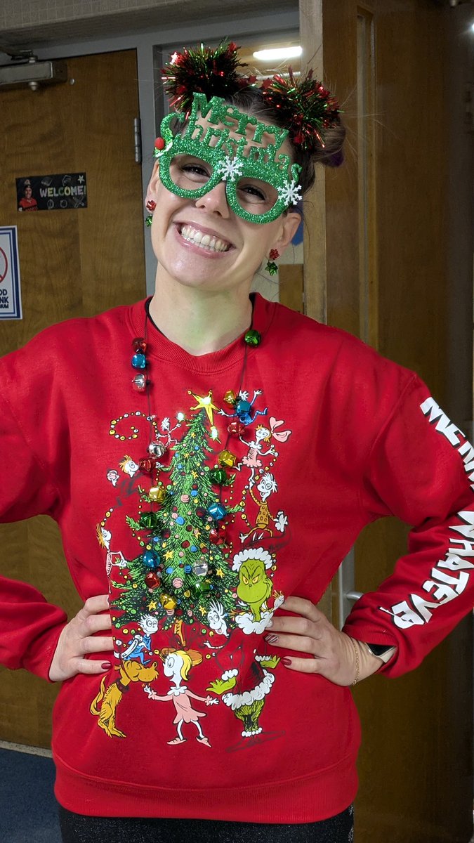 Mrs. Huntley really rocked this spirit day💙