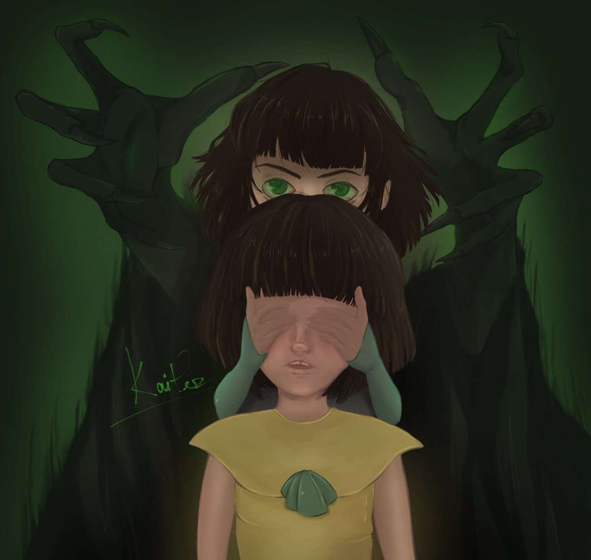 ImKaiter's tweet photo. ☆Daddy was not there, mommy would not care☆
•
•
#FranBow #horrorgame #HorrorArt https://t.co/Kd7HmdYrdn