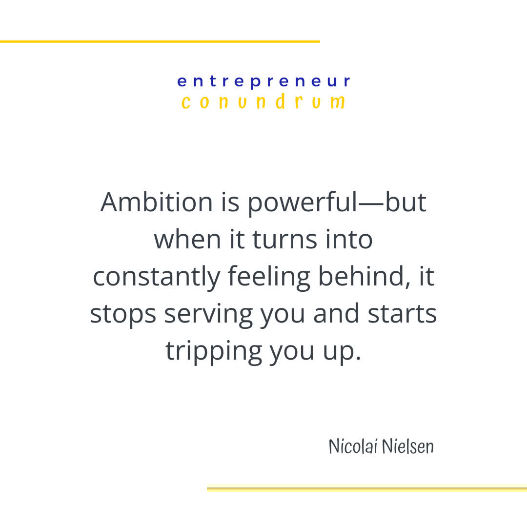 "To know your why, you first have to know your I." – <a href="/nicolaicnielsen/">Nicolai Nielsen</a> 

If you feel ambitious and stuck, this week's episode will help you reconnect with who you are before you chase what's next.

entrepreneurconundrum.com/nicolainielsen