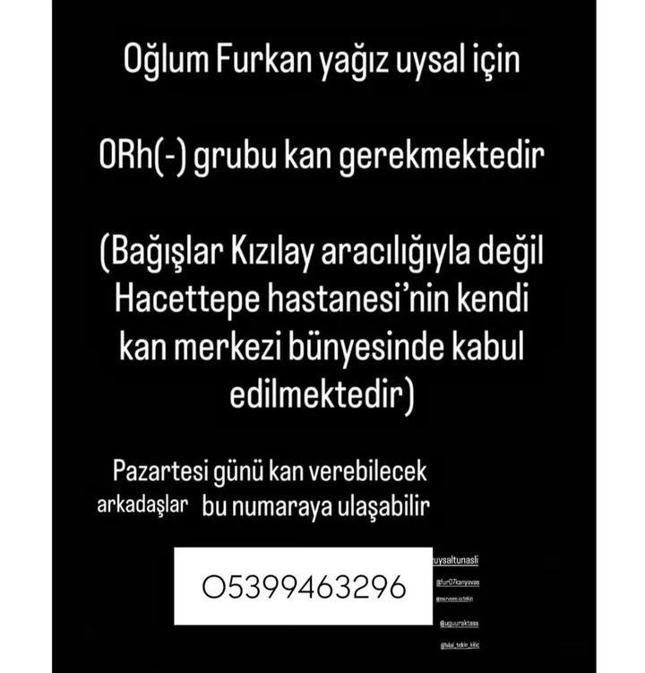 Arkadaşlar, bir yakınımız için... 

Elden ele yayalım