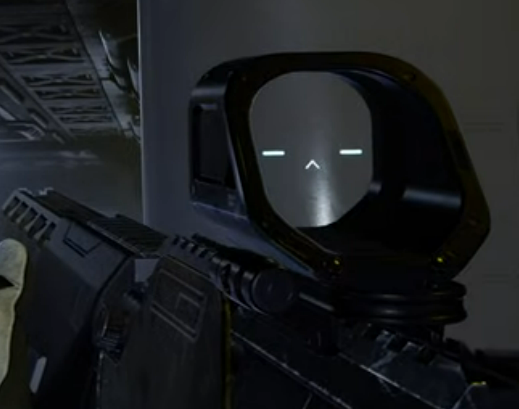 When you're hunting a scary alien presence on a derelict spaceship and your assault rifle optic gives you this face
