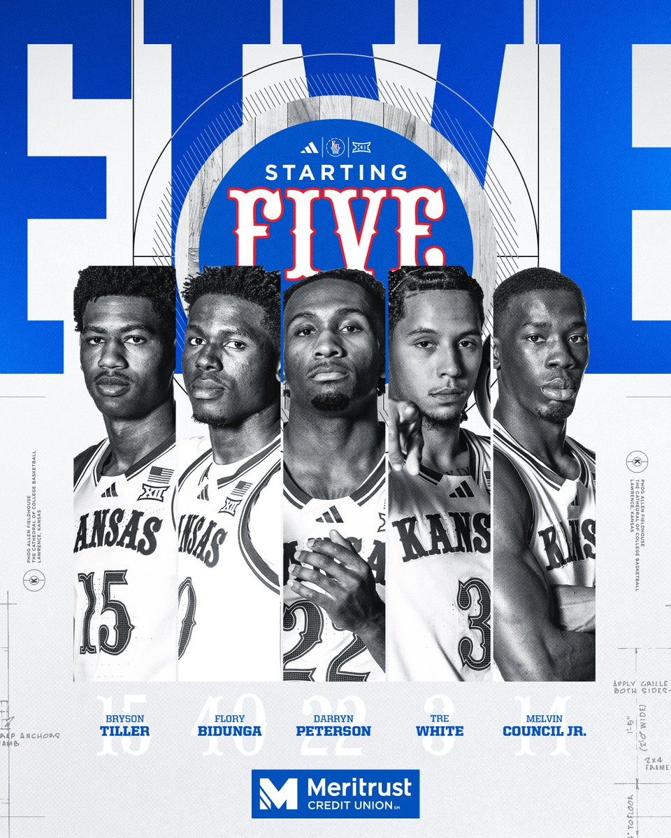 Starting Five:

#RockChalk x <a href="/meritrustcu/">Meritrust Credit Union</a>