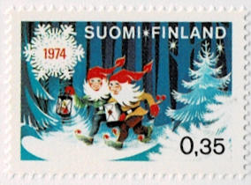 Finland 1974 Christmas】 フィンランド発行のクリスマス切手です
