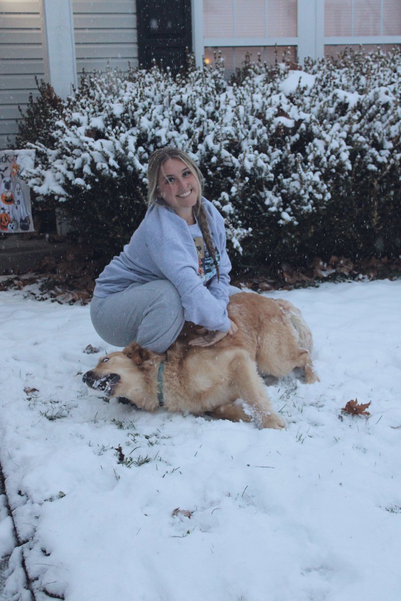 snow day with my clinically insane snow loving dog