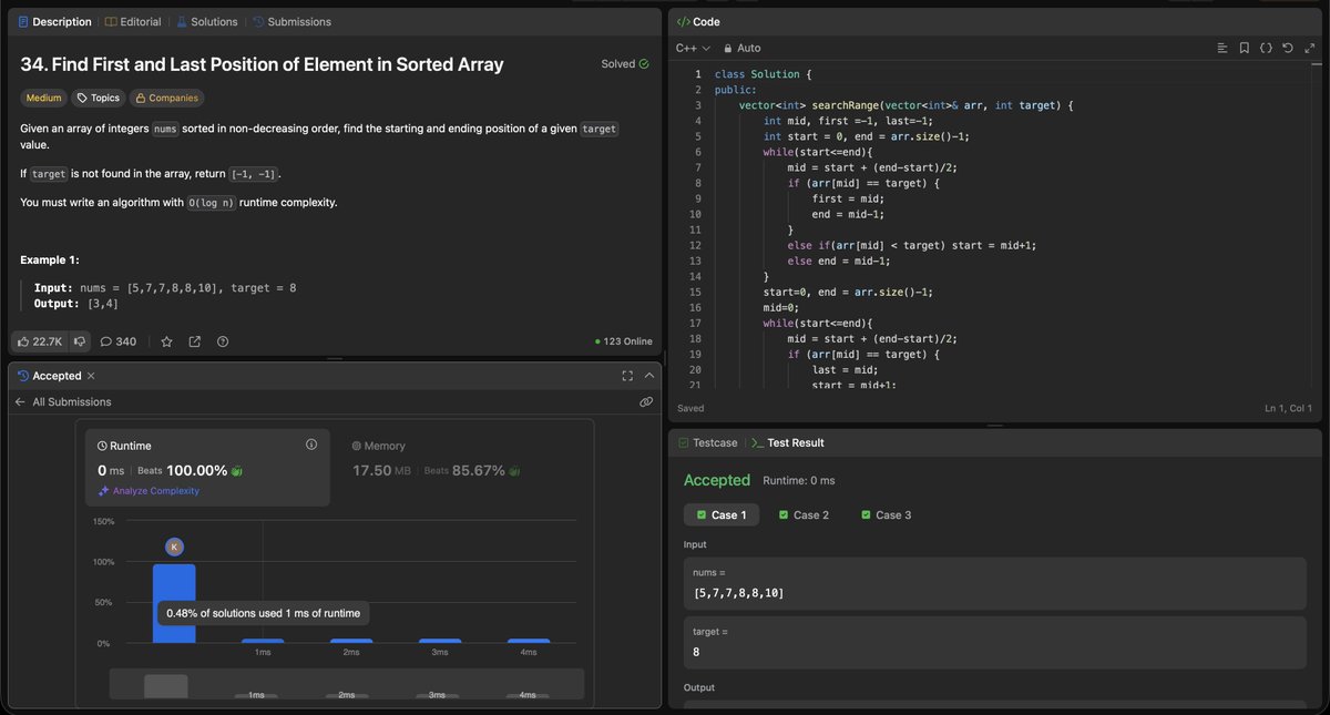 KartikeGupta9's tweet image. day 6/365        
leetcode          
ps: open to suggestions👇 

#LeetCode #dailyliferoutine #365days