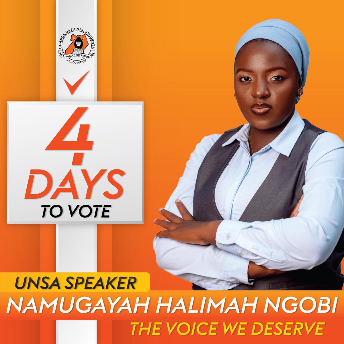 halimah_cruz2's tweet photo. In 4 days, we vote the right leader, one that understands real student struggles, stands against unfair barriers &amp; ensures no learner is left behind. I’ll strengthen student representation at all levels, champion welfare &amp; build leadership that listens, acts &amp; remains accountable https://t.co/dKvTxhbzBB