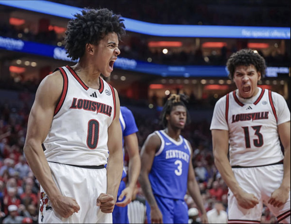 CardChronicle's tweet image. Kentucky ✔️
Cincinnati ✔️
Indiana ✔️
Memphis State ✔️

Four wins by a combined 53 points. 

Louisville's 2025 Rivalry Tour is complete.