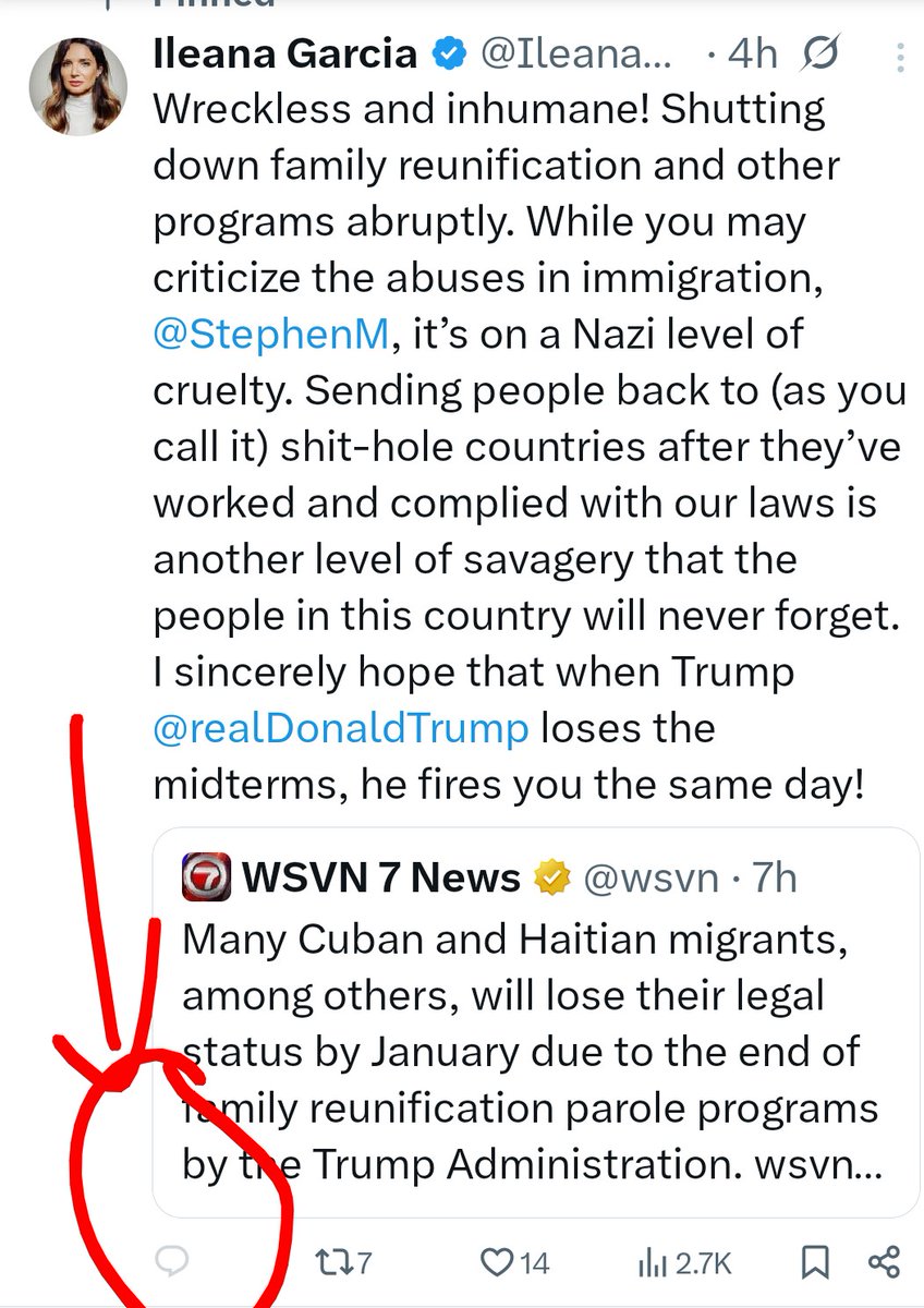 My state Senator <a href="/IleanaGarciaUSA/">Ileana Garcia</a> is a coward. Every single time she writes a controversial post, she turns off the comments section so nobody can criticize her. She is a RINO always defending illegal aliens and foreigners above U.S. Citizens. We need a conservative to run