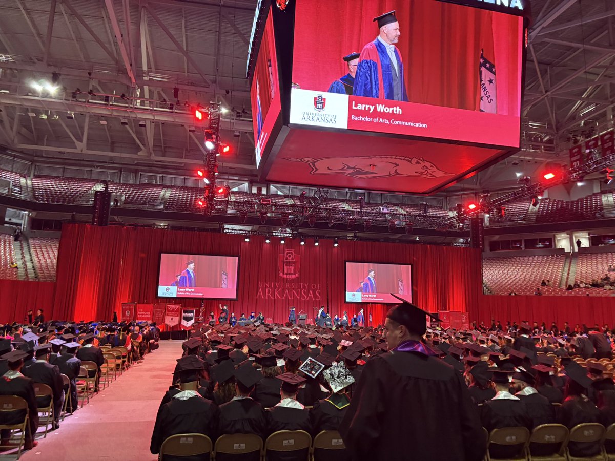 KTHogs's tweet photo. A fun morning of celebration and welcoming in the newest members of the @arkansasalumni. Congrats to all the grads! The @UArkansas will Always be your home 🐗🎓 https://t.co/AJsbceLMgm