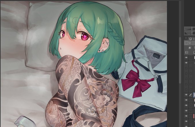 背景どれくらい暗くするか…🤔 