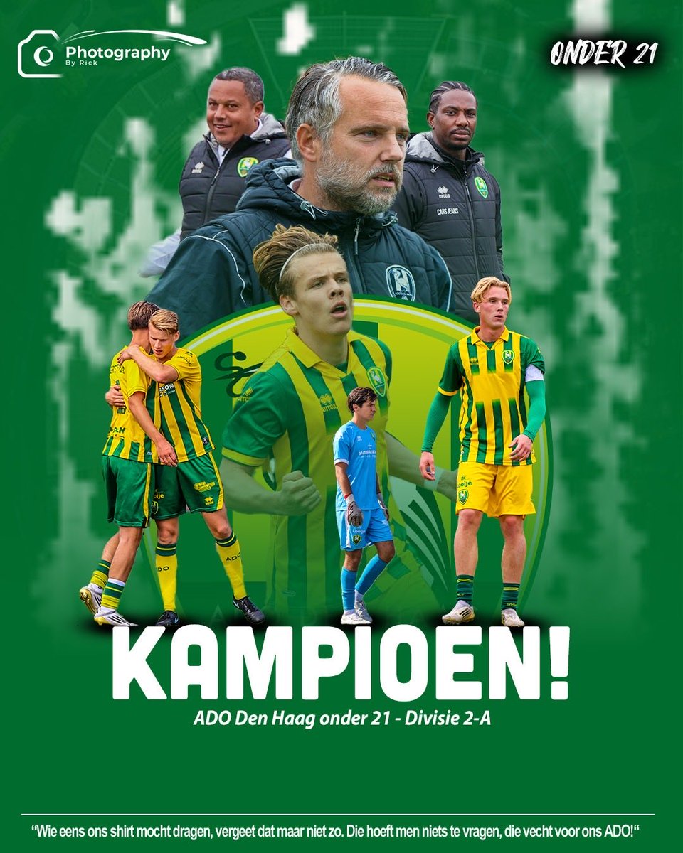 RonaldSamson71's tweet photo. @ADODenHaag U21 #kampioen 🏆💛💚 #ado #denhaag https://t.co/Xe4pYQGFMj