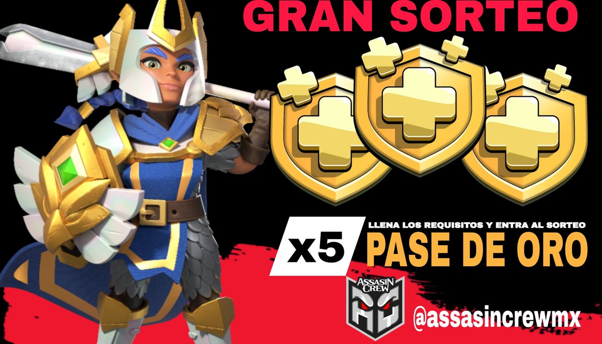 🚨¡Assasin Crew SORTEO!🚨
Tienes toda una semana.  
¡Participar es muy fácil! Sigue estos pasos:
1.  Sigue a Assasin Crew: <a href="/assasincrewmx/">ASSASIN CREW</a>
2.  Sigue mi TikTok: tiktok.com/@selegnamendez…
3.  Dale ♥️ y haz RT a este post.
4.  Nombra a 2 amigos en los comentarios.
19-12-2026 ganadores