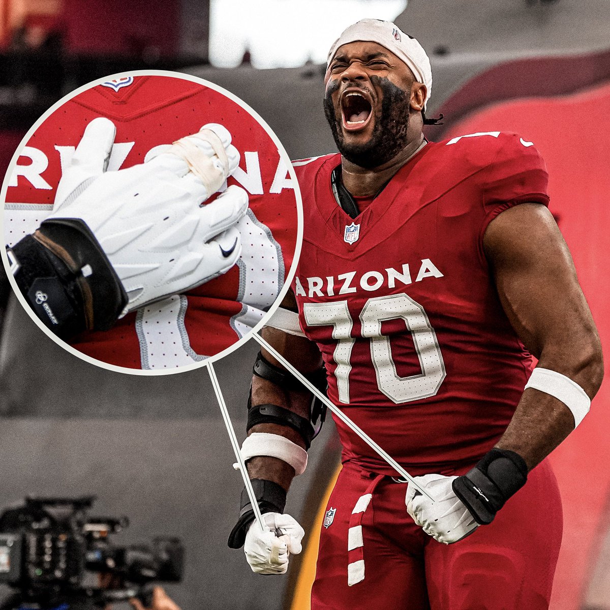 ParisJohnsonJr's tweet image. Game Used Gloves Giveaway‼️ 

RT for your chance to win an autographed pair of game used gloves.  

Let’s Go‼️
#BirdGang    
#ProBowlVote 
@ParisJohnsonJr