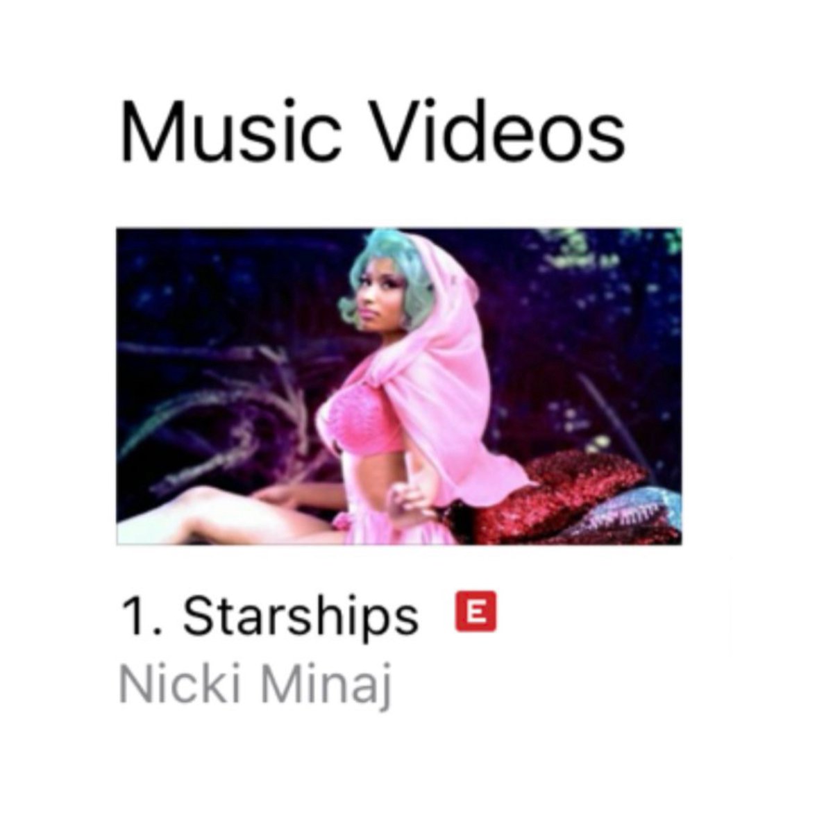 seasonmaraj's tweet image. Despite being released 13 years ago, @NICKIMINAJ’s ‘Starships’ is currently the number #1 video on the UK iTunes Hip-Hop/Rap Music Video Chart 🇬🇧