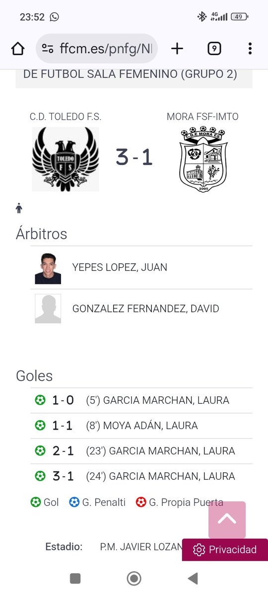 Se suele decir que el tiempo pone las cosas en su sitio o que la justicia al final acaba imponiéndose. No es verdad. Muchas veces no ocurre pero es gratificante cuando sucede así.
Muy desconectado del futbol sala me interesan esas veces que pasa algo así. 
Hoy ha pasado esto.