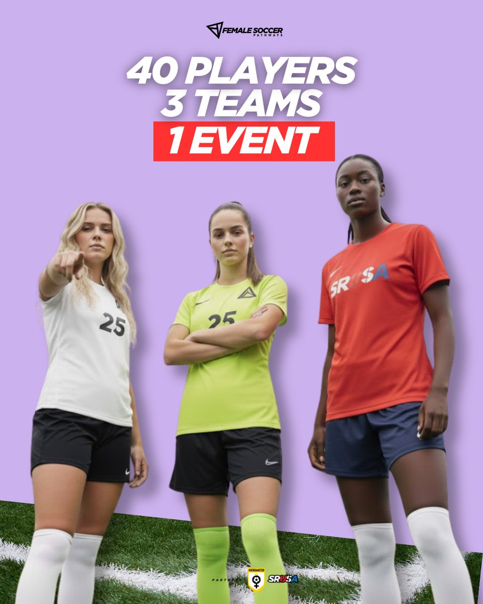 40 players 👊
3 teams 🔥
1 showcase ⚽

Tomorrow we bring the Female Soccer Pathways Showcase, powered by SRUSA, to Macclesfield 🇬🇧

A high level player pool featuring:
🎓 College transfers
📚 High school and gap year players
🏟️ Talent from pro club environments and beyond

Real