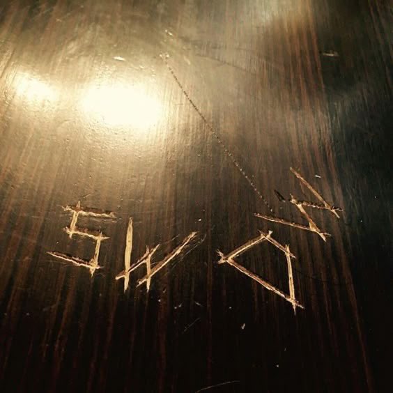 escapemywrld's tweet photo. A drag path, etched in the surface as evidence. Can you find me? https://t.co/DlmrbUKl7a