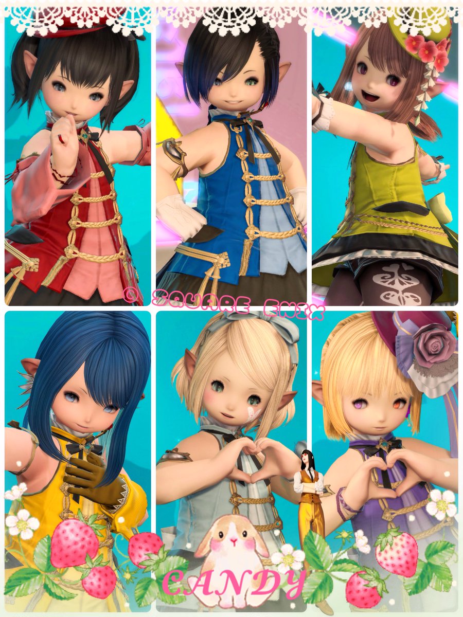 貴方は誰を推しますか？🫶

よく見たら……マネもいてます←
#FF14_RED
#Yuine_hsg 
#ﾗﾗﾄﾞﾙ