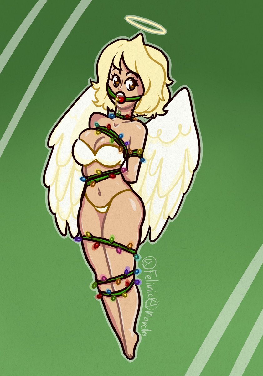 Who wants to help me put her up on the tree? 🎄👼

#nsfw | #art | #pinup