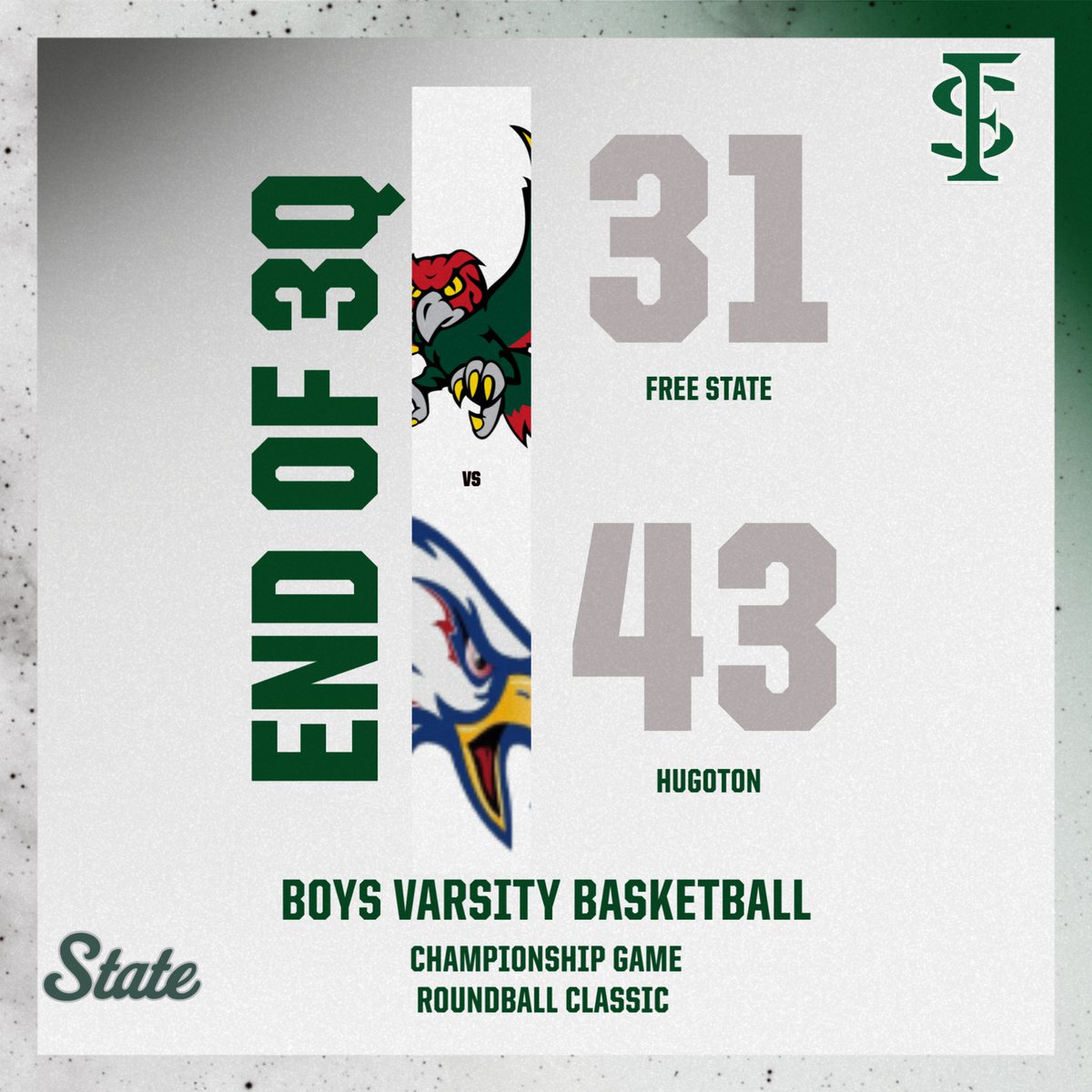 End of 3Q
<a href="/FSHSBasketball/">Free State Basketball</a>