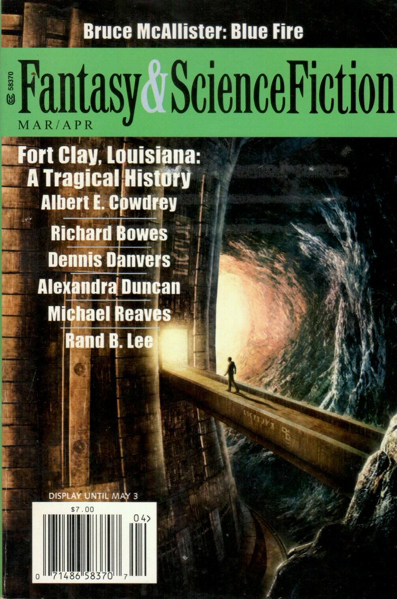 Mar/Apr 2010 <a href="/fandsf/">The Magazine of Fantasy & Science Fiction</a> 
Door is the voice of reason for Mr. Magoo-like wizard "Epidapheles and the Insufficiently Affectionate Ocelot." Ramsey Shehadeh
Ourania meets someone, other than parent "Amor Fugit" Alexandra Duncan
"The Fairy Princess" Dennis Danvers
sfbookreview.blogspot.com/2025/12/marapr…