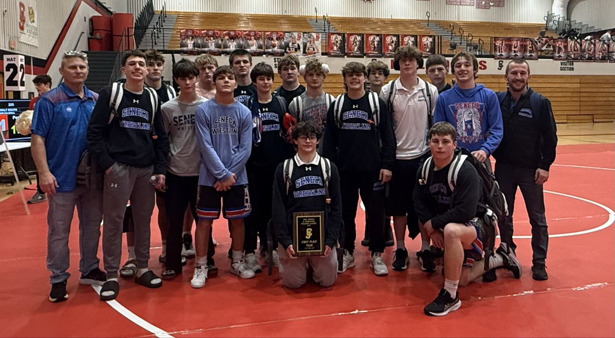 WrestlingSeneca's tweet photo. The Seneca Indians are the 2025 CJ Classic CHAMPS! 🏆🔥🥇Seneca defeats CJ by a gritty, hard-fought score of 4️⃣6️⃣-3️⃣4️⃣! 5-0 on the day! Great work boys!
@KODESports @missouriwrestle @SenecaAthletic1
#PinEmIndians #TPC #CHAMPS https://t.co/csM6AvXKXb