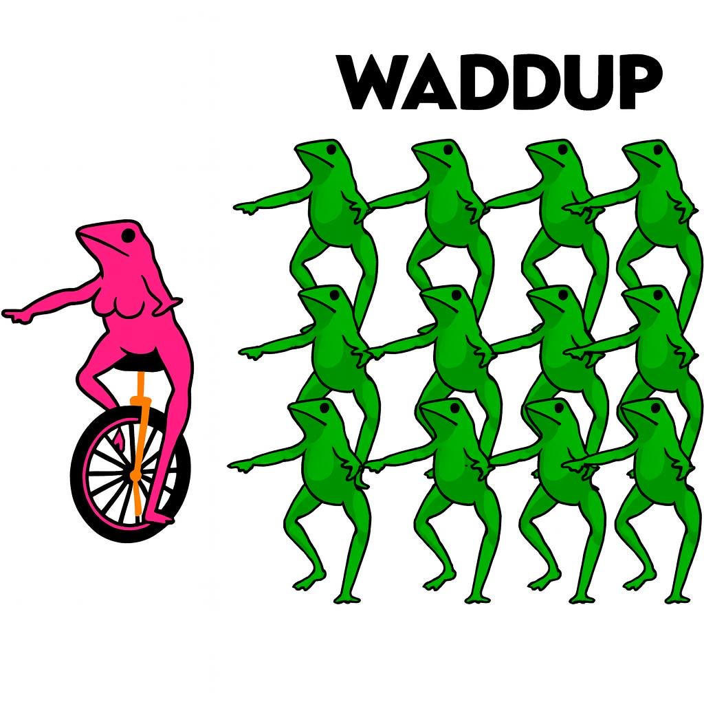 Datgirl_erc20's tweet photo. she pull up on a unicycle, pink fit, arm out like she invented “WADDUP” — dat girl.
🛞🐸💅 the prophecy fulfilled. https://t.co/iKfhGzPx3M